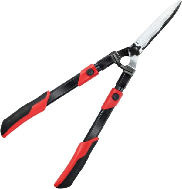 Hedge Clippers Shears Hedge Shears for Trimming Borders, Garden Tools Extendable 26"-32" Hedge Clippers, Extendable Bush Cutters Trimmer with Sharp Wavy Blades, Garden Shears for Hedges
