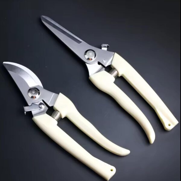 [2 Pack] Pruning Shears, Garden Shears, Professional Stainless Steel pruners with Comfort Handle & Spring-loaded, Handheld Garden Clippers, Gardening Tools Scissors Set for Rose Plants Flowers