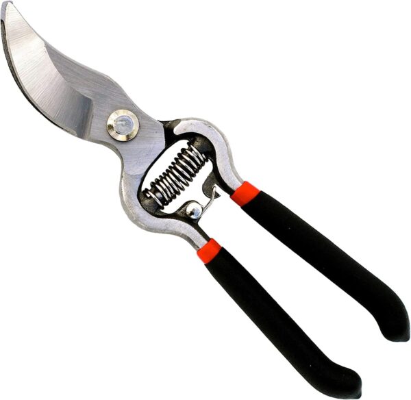 Classic Bypass Pruning Shears Clippers – Heavy Duty Forged Steel Garden Pruners – Safety Lock – Non Slip Comfort Grips – Cuts up to 1” Diameter – Professional Bypass Pruners for Gardening