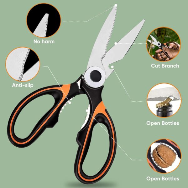 Garden Flower Scissors, Multi-functional Pruning Gardening Scissors Floral Shears, Strong Pruner for for Flowers, Fruit,Branches, Potted Landscape - Image 2