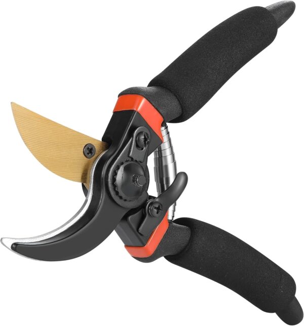5 pack Garden Pruning Shears Stainless Steel Blades, Handheld Scissors Set with Gardening Gloves,Heavy Duty Garden Bypass Pruning Shears,Tree Trimmers Secateurs, Hand Pruner (Classic) - Image 2